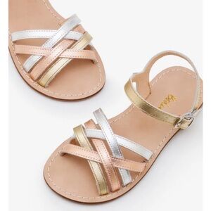 Mini Boden Gold and Silver Sandals